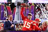 Chiefs' Mahomes Super Bowl Winning Helmet