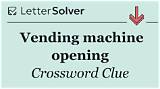 Crossword: Letter-Shaped Opening in a Machine Shop