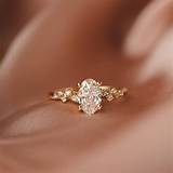 Dainty 7 Carat Oval Diamond Ring in Sterling Silver
