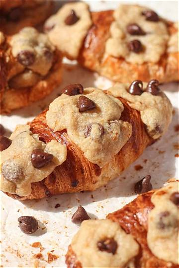Irresistible Croissant and Chocolate Chip Cookie Dough Creation