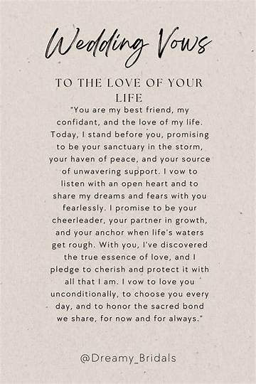 Sandra Bennett's Eternal Wedding Vows
