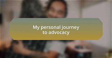 Talent, Advocacy, and Personal Journey