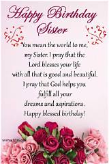 Wish Your Sister a Blessed Birthday with Christian Greetings